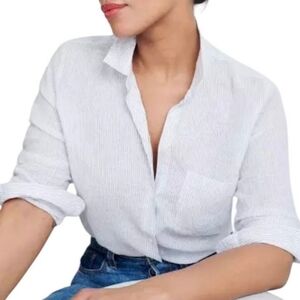 UNTUCKit Women's Angelina Striped Linen Blend Shirt